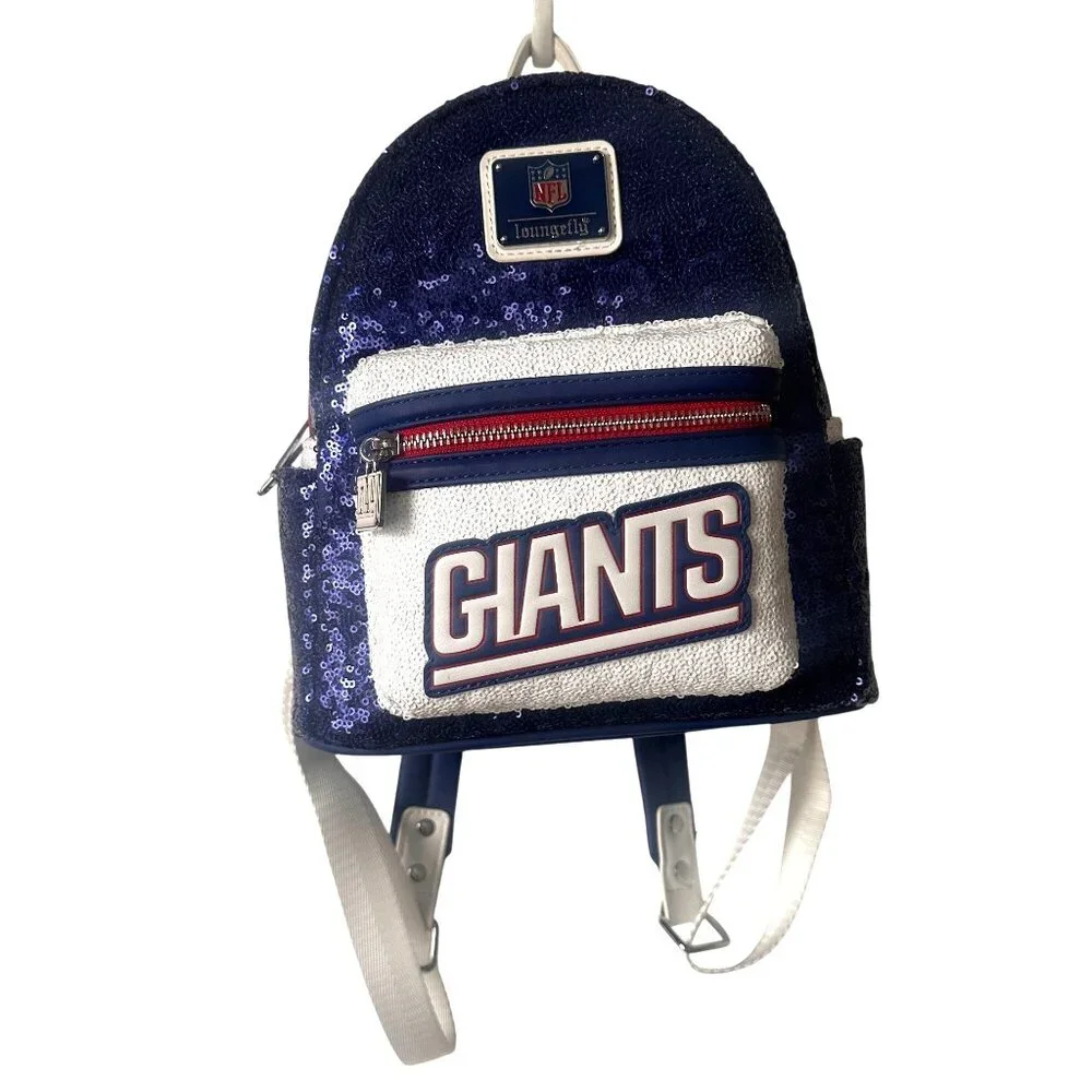 Loungefly NFL New York Giants Sequin Mini Backpack Blue